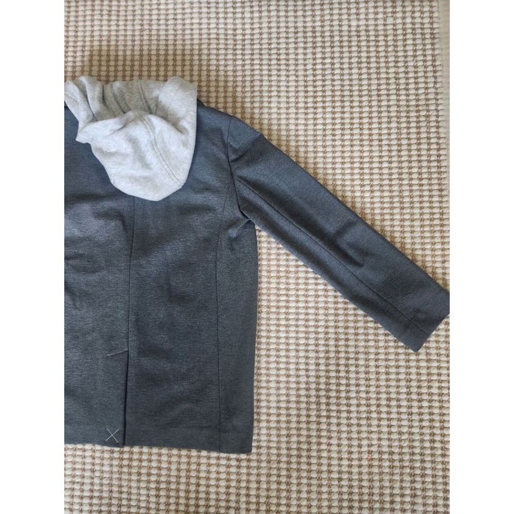 Women's Lou & Grey Gray Hooded Blazer XSP NWT Minimalist Clean Girl Core - Picture 7 of 8